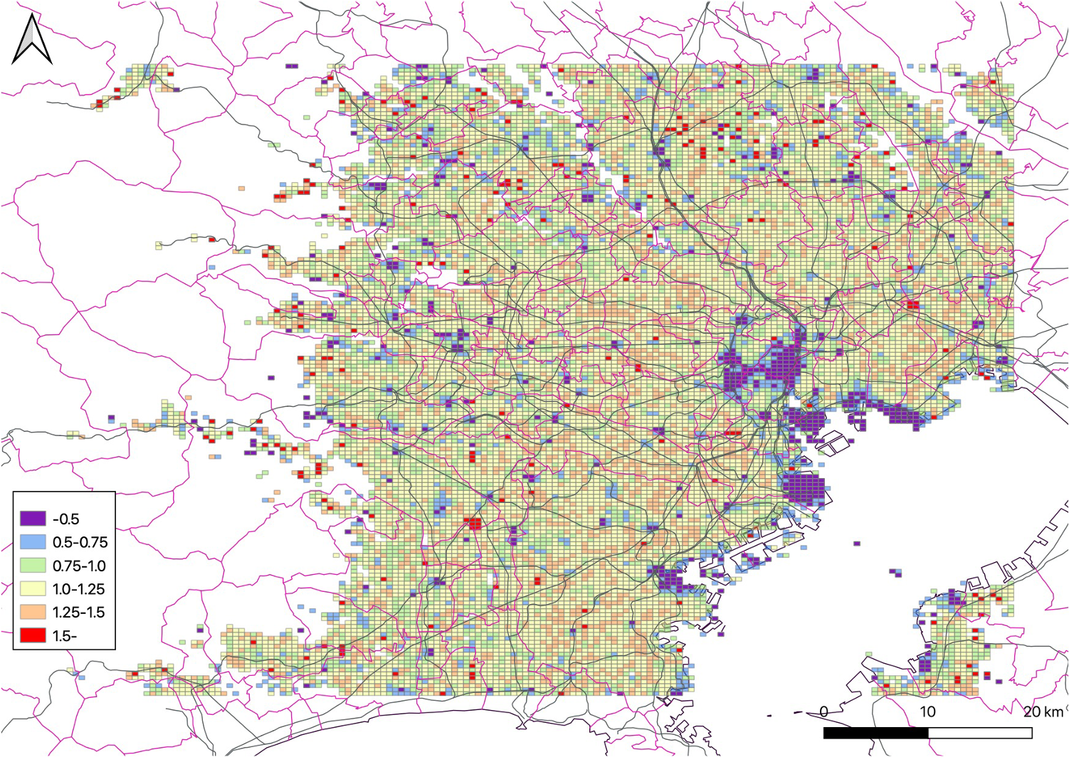 Change of temporal population during the COVID-19 pandemic